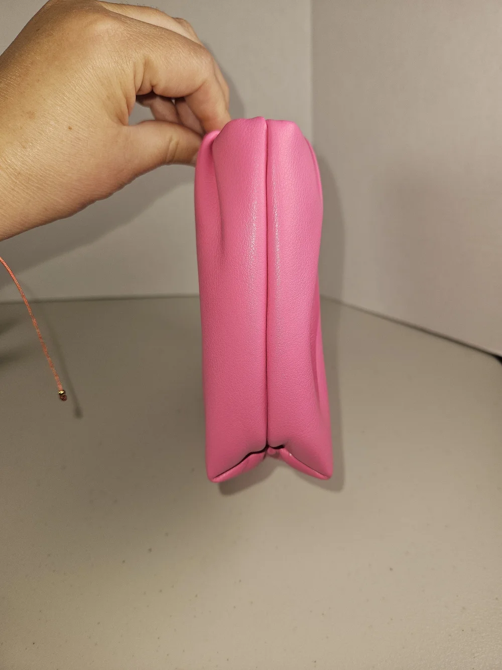 Elizabeth Arden Bright Pink Ruched Cosmetic Clutch